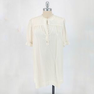 NEW Weekend Half Button Shirtdress White M coquette girl cottagecore tunic